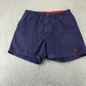 Polo By Ralph Lauren Shorts Mens XXL Blue Red Pony Drawstring Swim Outdoors
